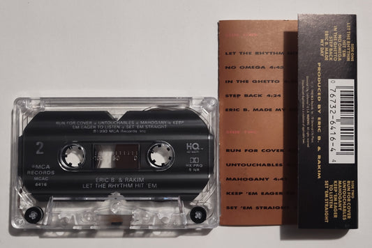 Eric B & Rakim - "Let The Rhythm Hit 'Em" - CASSETTE TAPE (DOLBY HX PRO B NR) VG+/VG+