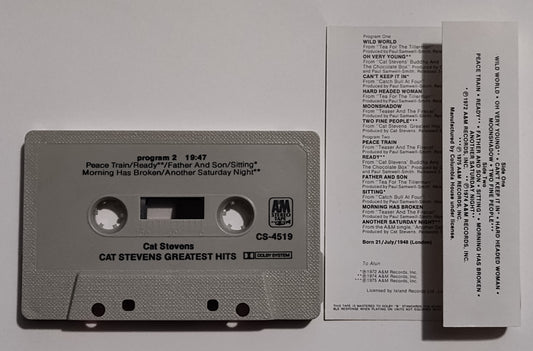 Cat Stevens - "Greatest Hits" - CASSETTE TAPE (Columbia House Club; DOLBY) VG+/NM