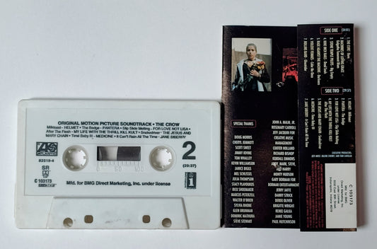 Various Artists: The Crow Motion Picture Soundtrack - CASSETTE TAPE (BMG Club Edition; white shell; SR DOLBY B NR) VG+/VG