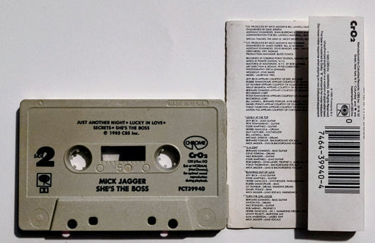 Mick Jagger - "She's The Boss" - CASSETTE TAPE (Chrome; DOLBY) VG+/VG+