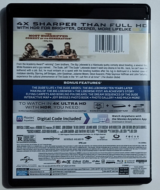 The Big Lebowski - 4K BLU + BLU-RAY + Digital Download NM/NM