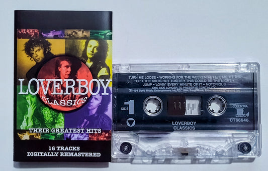 Loverboy - "Classics" - CASSETTE TAPE (Canada; clear shell) VG+/G+