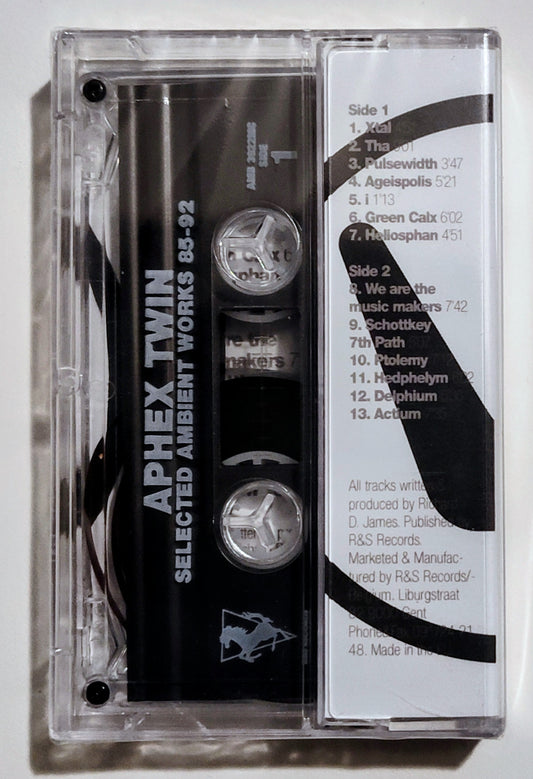 Aphex Twin - "Selected Ambient Works 85-92" - INDIE CASSETTE TAPE (Italy "Fan Club" Tape) M/M (Sealed)