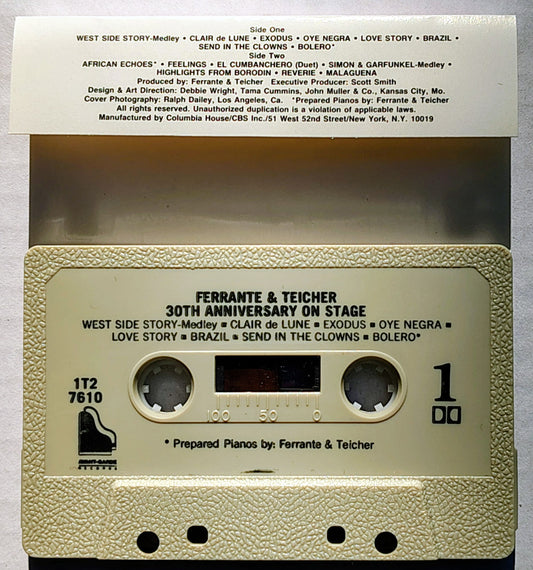 Ferrante & Teicher - "30th Anniversary On Stage" CASSETTE TAPE VG+/VG+