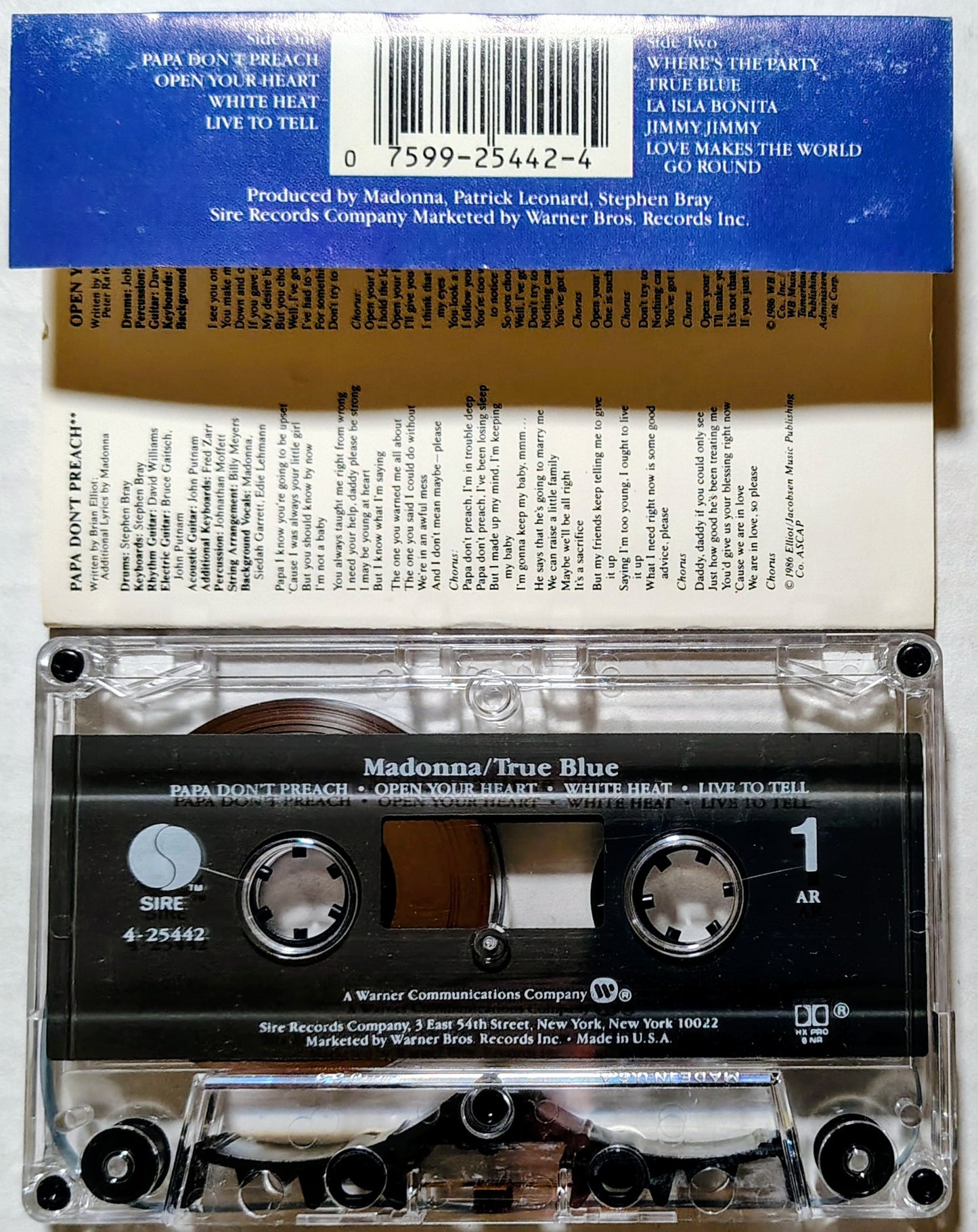 Madonna - "True Blue" - CASSETTE TAPE VG/VG