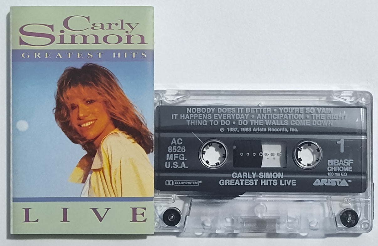 Carly Simon - "Greatest Hits Live" - CASSETTE TAPE VG+/VG+