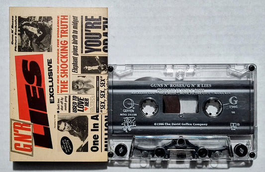 Guns N’ Roses - “GN’R Lies” - CASSETTE TAPE VG+/VG+